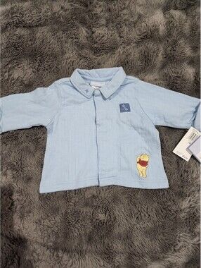 Vintage Winnie The Pooh Long Sleeve Shirt Size 3 Months Rare NWT